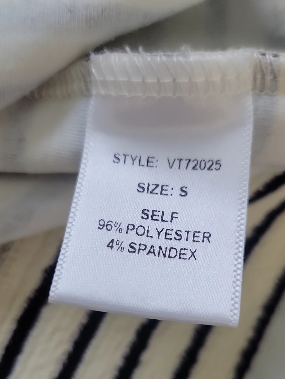 Stile Collection Striped Short Sleeve Knit Top Black & Cream Size Small - Picture 7 of 9